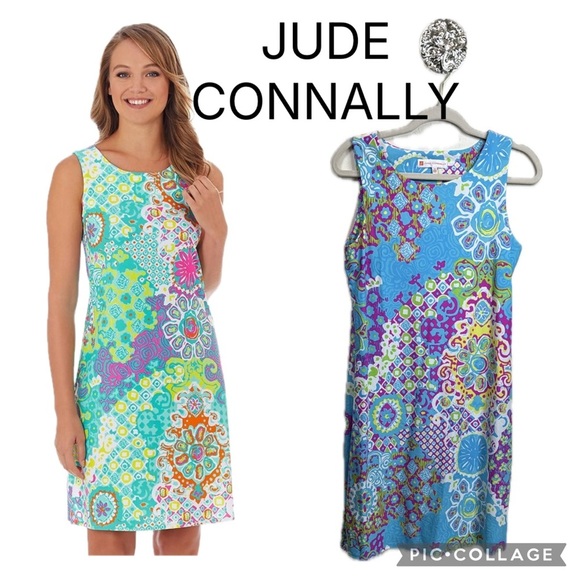 Jude Connally Dresses & Skirts - (H1) Jude Connolly 
Sleeveless stretch dress in vibrant colors, size M
